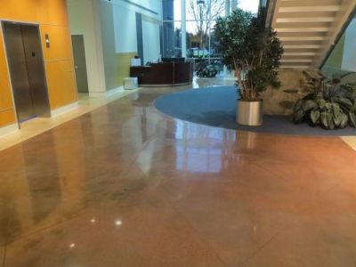 stained and polished lobby Austin, TX