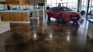 polished concrete showroom floor car dealership Austin, TX