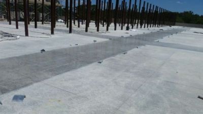 polished concrete early stages