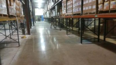 polished concrete storage warehouse