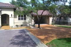 stained concrete driveway, TX
