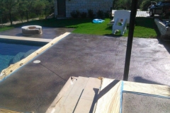 Stained Concrete and Sealed Concrete  pool deck Steiner Ranch, TX