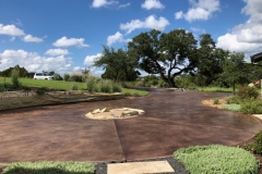 Stained concrete driveway Westlake, TX