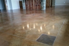stained concrete on residential floor