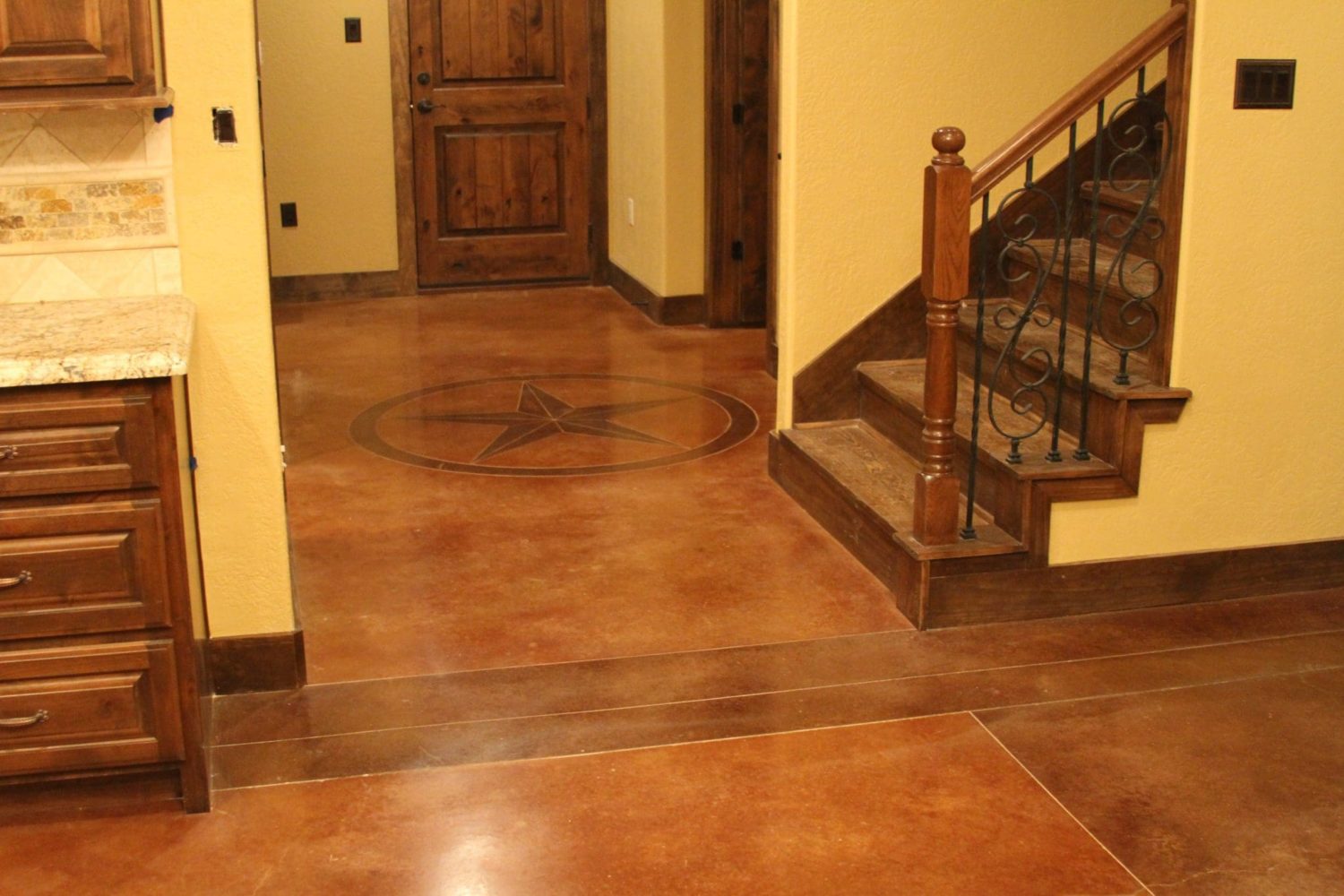 stained concrete floors Brownwood