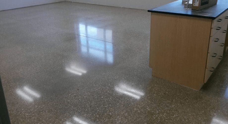 Grind and polished floor