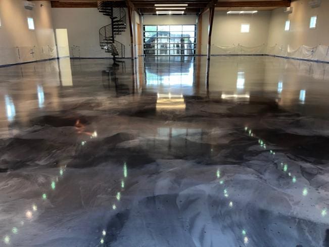 metallic epoxy floor austin